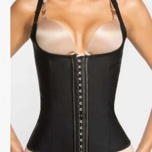 NWT, LATEX WAIST TRAINER VEST BY HOURGLASS ANGEL HA103, Size Medium, Black